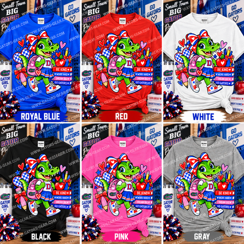 Boy Gator with Baseball Cap and Stars Shirt