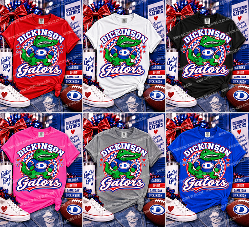 Dickinson Gators with Checker Circle Gator Logo