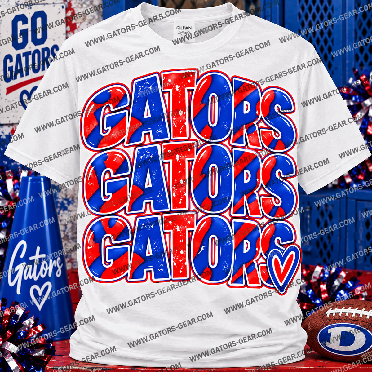 Red and Blue GATORS GATORS GATORS with Heart