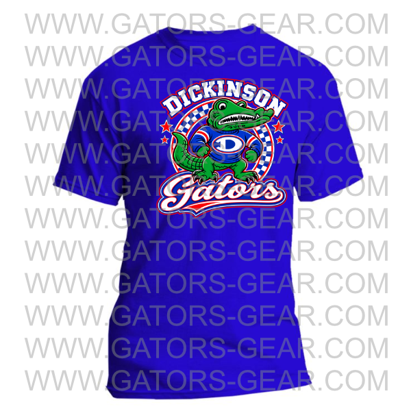 Dickinson Gators with Checker Circle Gator Logo