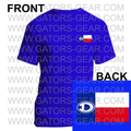 D Logo Texas Flag Small Decal Front Large Decal Back