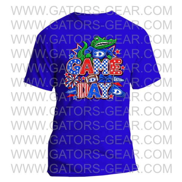 Game Day Football Shirt with Gator and Poms