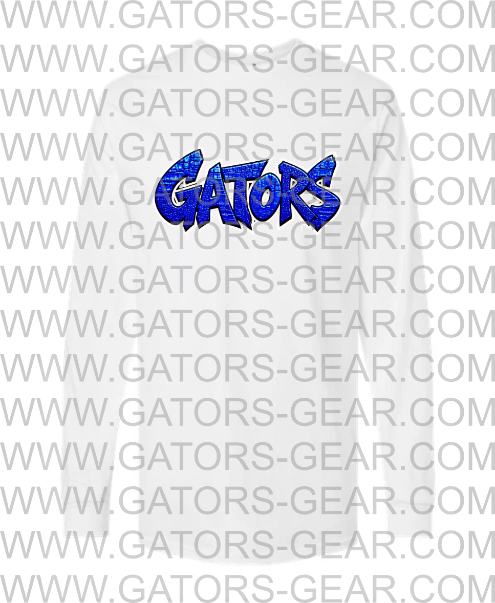 Graffiti Gators Shirt with Alligator Texture Font