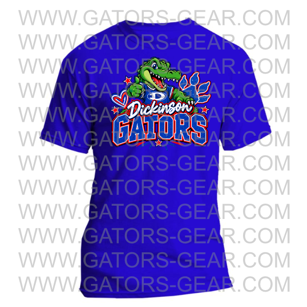 Thumbs Up Gator with Heart Paw and Stars