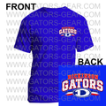 Two Sided Retro Dickinson Gators Logo and Text with Side Stripes