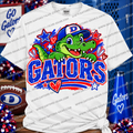 Boy Gator with Baseball Cap and Stars Shirt